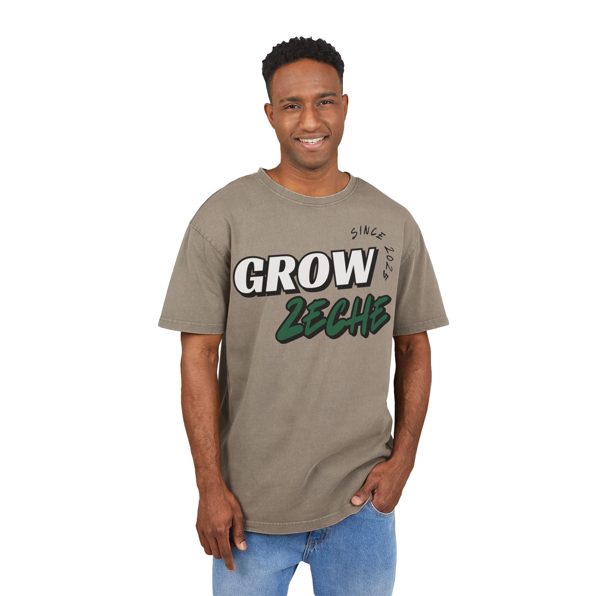 Grow Zeche Community Acid Wash Oversize T-Shirt – Dein Statement für Komfort und Style