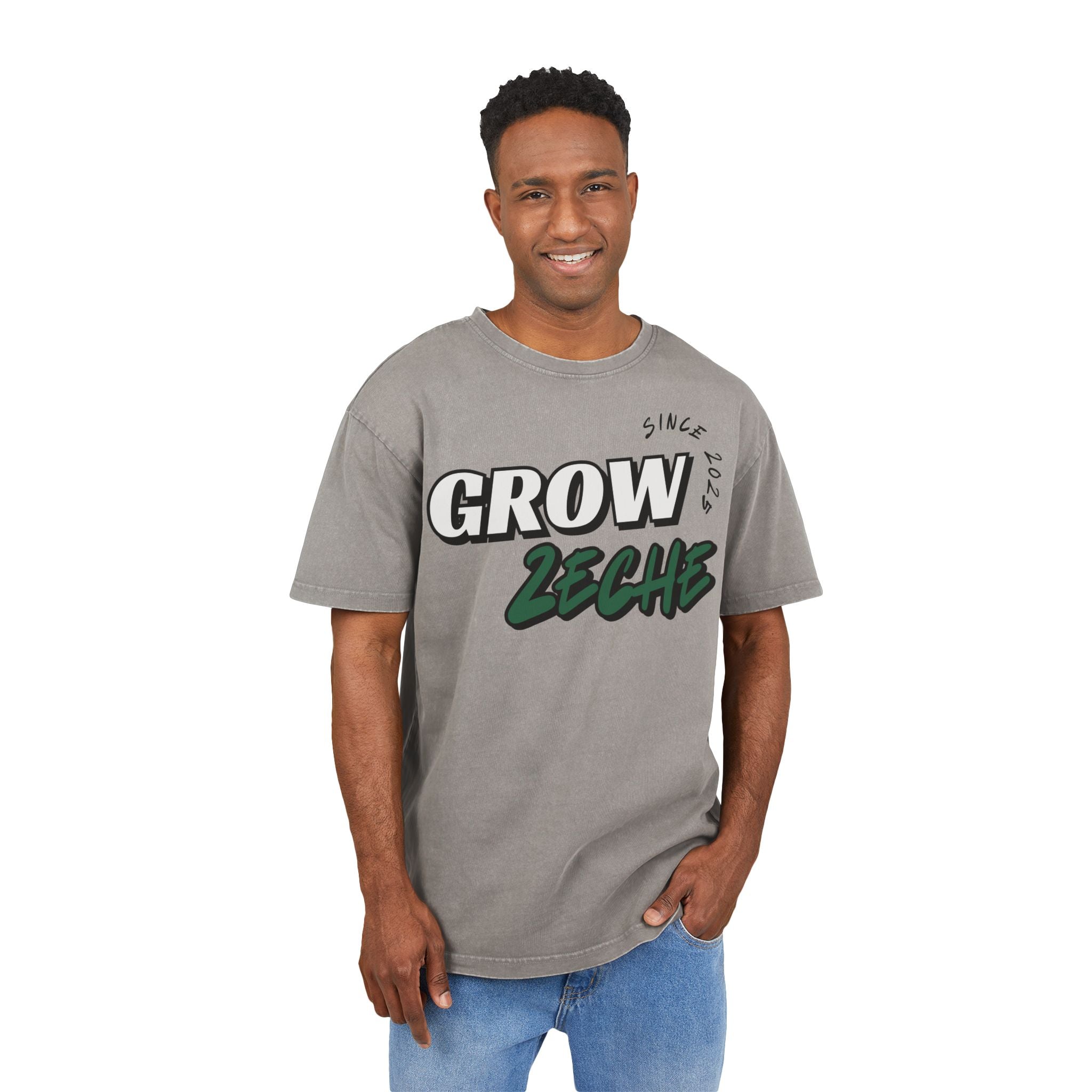 Grow Zeche Community Acid Wash Oversize T-Shirt – Dein Statement für Komfort und Style
