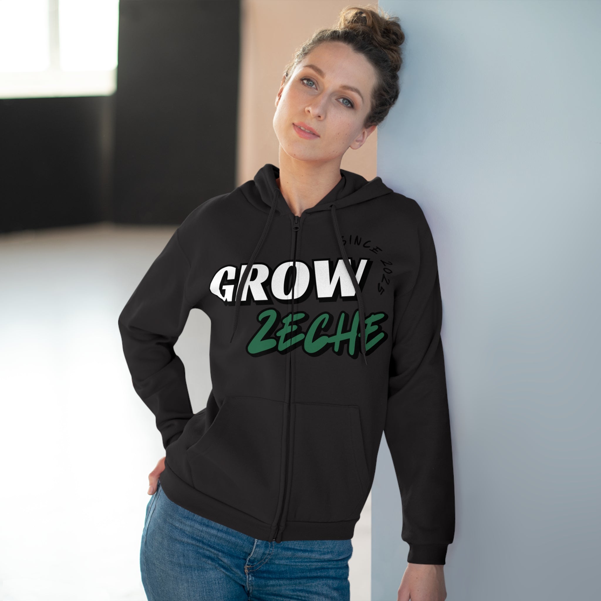 Grow Zeche Community Unisex Kapuzen-Sweatshirt mit Reißverschluss – Dein Wohlfühl-Begleiter für jede Gelegenheit
