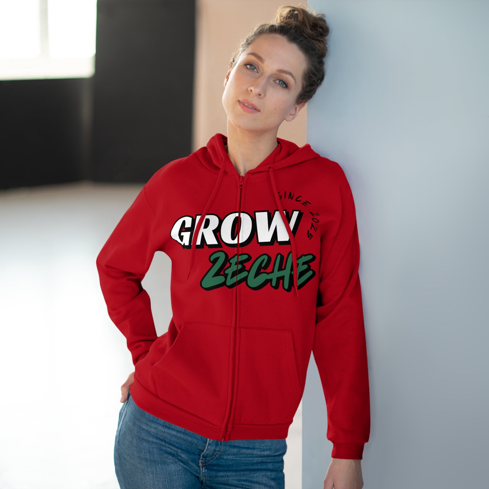 Grow Zeche Community Unisex Kapuzen-Sweatshirt mit Reißverschluss – Dein Wohlfühl-Begleiter für jede Gelegenheit